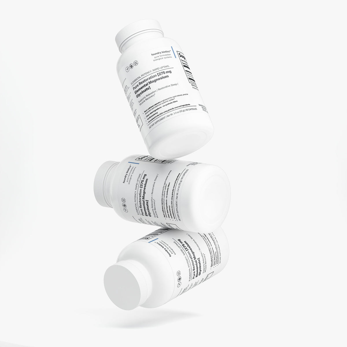 Pure Restoration 275mg Elemental Magnesium Glycinate Capsules